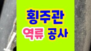 횡주관청소 아파트 상가 행주관막힘