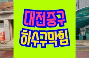 대전중구하수구막힘 싱크대막힘 고압세척 업체