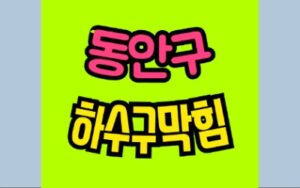동안구싱크대막힘 하수구막힘 변기수리
