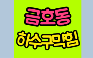 성동구 금호동싱크대막힘 또는 하수구막힘 역류