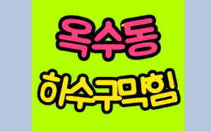 옥수동하수구막힘 싱크대막힘 역류 해결 방법