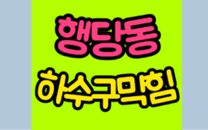 성동구 행당동싱크대막힘 하수구막힘 공사