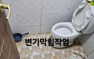 변기 막힘 작업