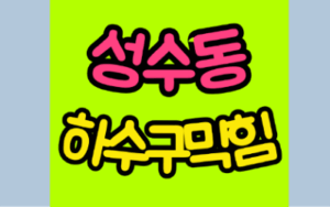 성수동싱크대막힘 또는 하수구막힘 역류 해결