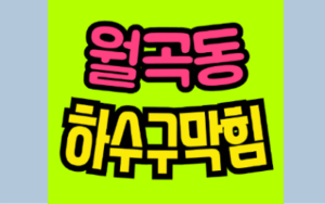 월곡동싱크대막힘 때문에 하수구막힘 역류 수리