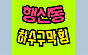 행신동싱크대막힘 하수구역류 예방과 수리