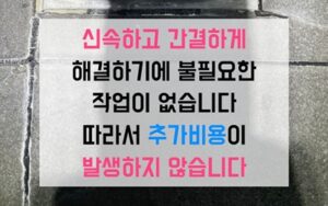 도화동싱크대막힘 하수구막힘 역류 배관 속 버터 제거