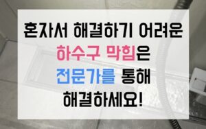 성포동 싱크대막힘 하수구막힘 역류 조개 무덤의 최후