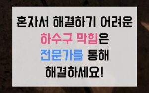 일동 싱크대막힘 역류 투명한 렌즈 벗기기