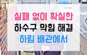 주엽동싱크대막힘 하수구막힘 역류 하얀 돌의 정체