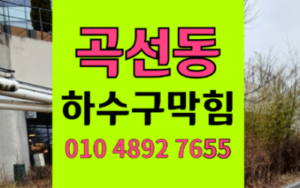 곡선동싱크대막힘 하수구막힘 역류 배관 속 고무