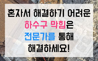 싱크대막힘 역류 둥둥 뜬 씨앗