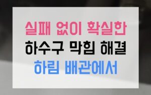 김량장동 싱크대막힘 역류 돌이 된 장아찌