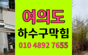 여의도하수구막힘 싱크대막힘 퉁퉁 불은 찻잎 역류