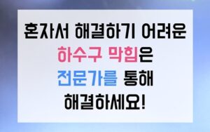 김량장동 싱크대막힘 하수구막힘 역류 돌이 된 장아찌