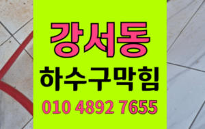강서동 싱크대막힘 하수구막힘 역류 근절하는 스케일링