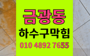 금광동 싱크대막힘 역류 마라탕 섬유질 하수구막힘 타파