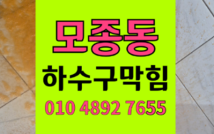 모종동 싱크대막힘 하수구막힘 기괴한 초록 찰흙 역류