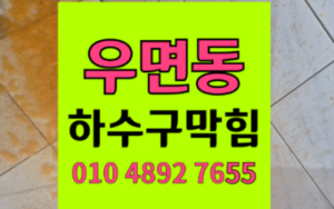 우면동 싱크대막힘 굳은 세제 하수구막힘 역류 해결
