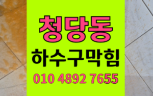 청당동 싱크대막힘 화학반응 하수구막힘 역류 대참사 해결
