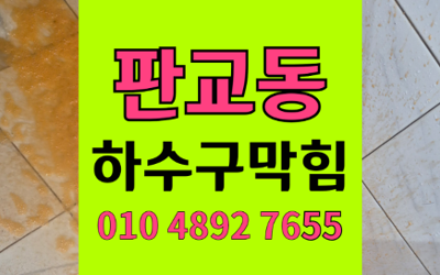 판교동 하수구막힘 싱크대막힘 왁스 역류