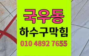 국우동 싱크대막힘 하수구막힘 역류 완벽 해결