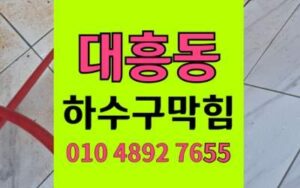 대흥동 하수구막힘 싱크대막힘 역류 완벽 해결