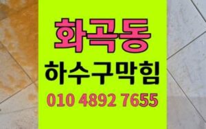 화곡동 하수구막힘 싱크대막힘 역류 원인 해결법