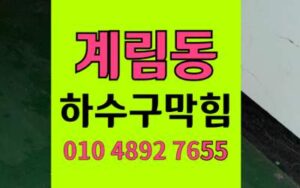 계림동 싱크대막힘 하수구막힘 약품 부작용 해결