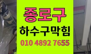 종로구 싱크대막힘 하수구막힘 심각한 역류 상황