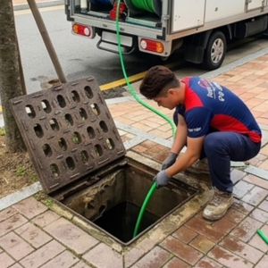 초고압 하수구고압세척 공법을 통한 관로 단면 원형 복원