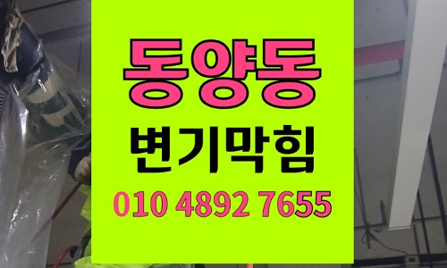 동양동 변기막힘 화장실 헤나 반죽 유입 현장