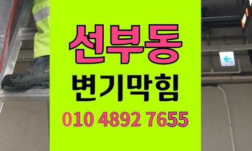선부동 변기막힘 오수관막힘 콘돔 누적 뚫기