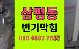 삼평동 변기막힘 쌀가루 팽창 역류 탈거