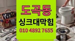 도곡동 하수구막힘 싱크대뚫음 믹스커피 비닐꼬투리 역류