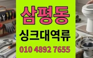 삼평동 싱크대막힘 닭뼈석회화로터진주방 하수구 역류 완벽복원