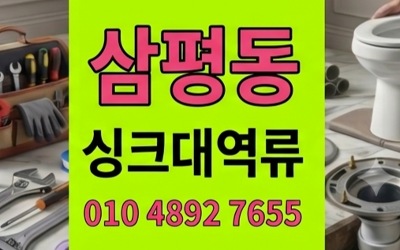 삼평동 싱크대막힘 닭뼈석회화로터진주방 하수구 역류 완벽복원
