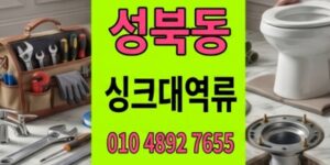 성북동 싱크대막힘 30분골든타임 음식물분쇄기 하수구 역류 해결